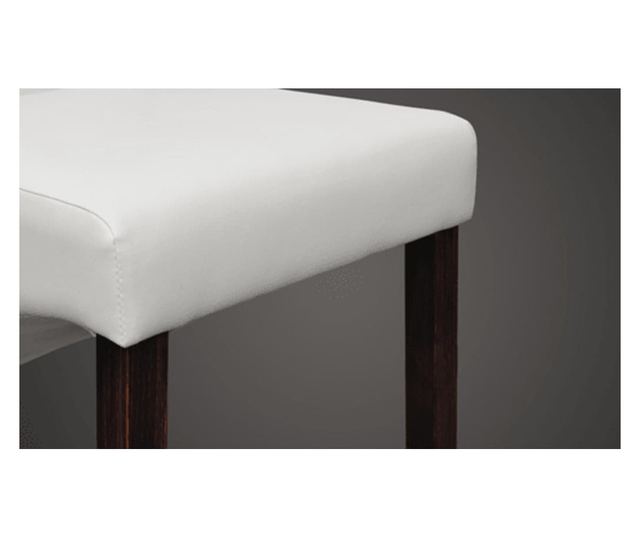 Kuhinjske stolice, 2 kom., bijele, umjetna koža