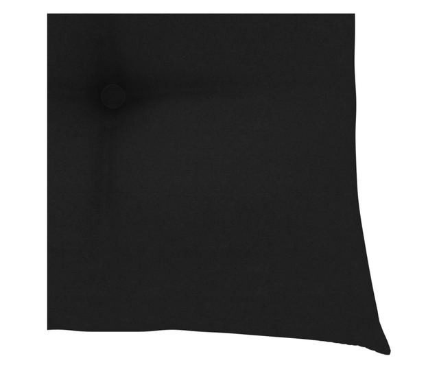 Градински столове с възглавници, 6 бр., Черен, Масивно дърво тиково дърво