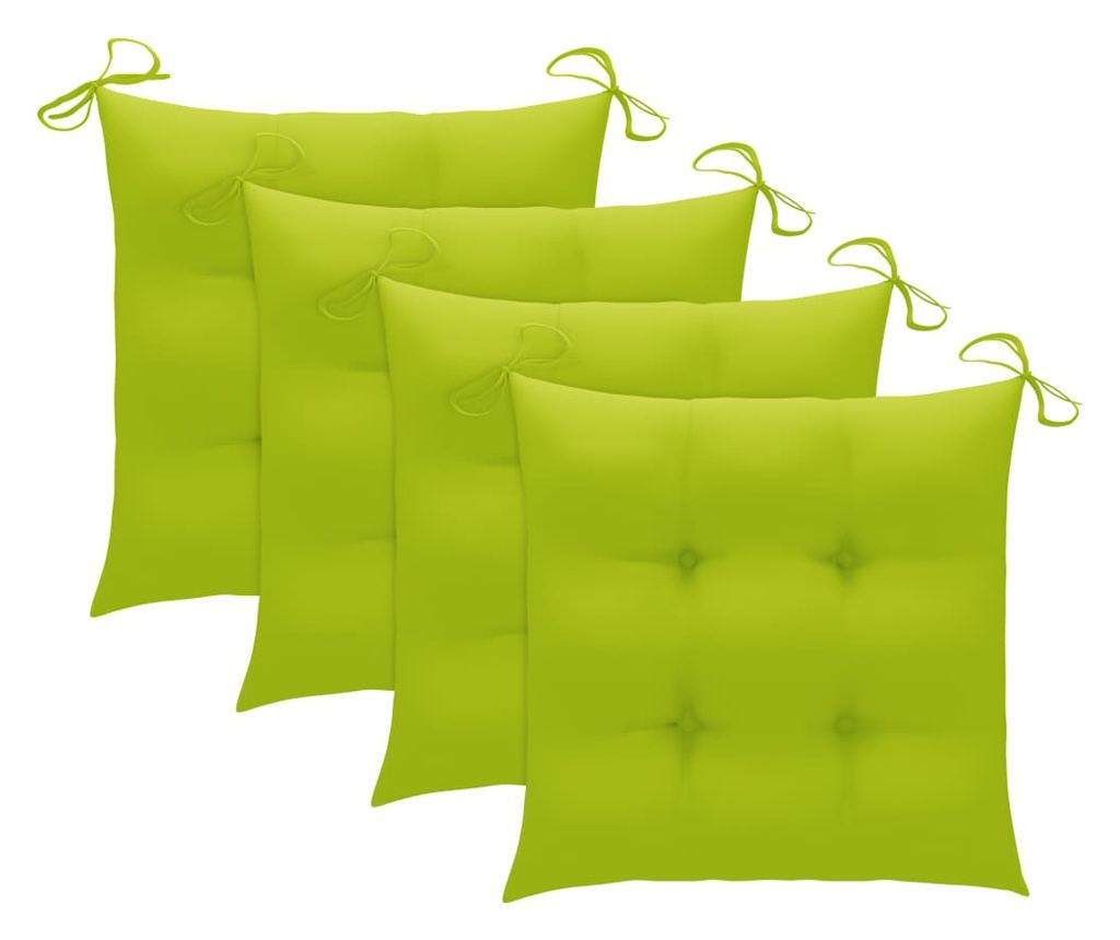 Градински столове с възглавници, 3 бр., Масивна акациева дървесина - 8