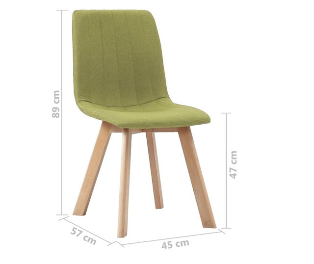 Kuhinjske stolice, 2 kom., zelene, tekstil