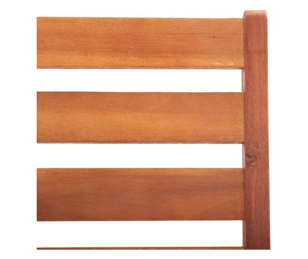 Градински столове с възглавници, 3 бр., Масивна акациева дървесина - 7