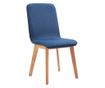 Kuhinjske stolice 2 kom. plave, tekstil i masivni hrast