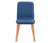 Kuhinjske stolice 2 kom. plave, tekstil i masivni hrast