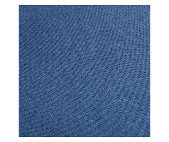 Kuhinjske stolice 2 kom. plave, tekstil i masivni hrast