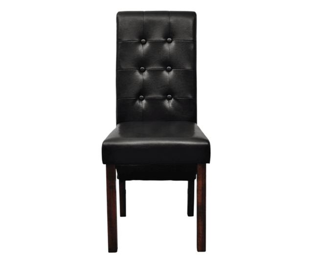 Kuhinjske stolice, 2 kom., crna, umjetna koža