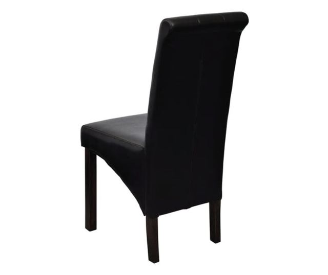 Kuhinjske stolice, 2 kom., crna, umjetna koža