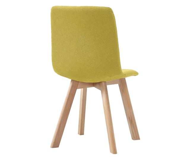 Stolice za kuhinju, 4 kom., žute, tekstilni materijal