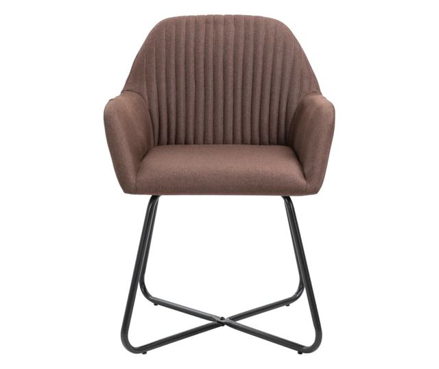 Stolice za blagovaonicu, 4 kom., smeđe, tekstilni materijal