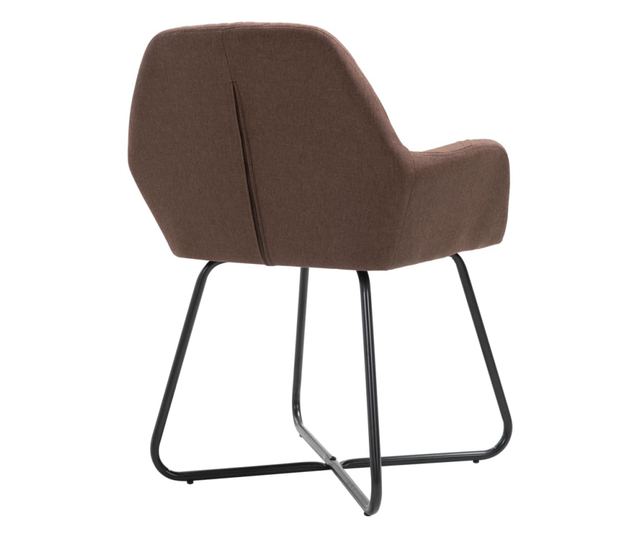 Stolice za blagovaonicu, 4 kom., smeđe, tekstilni materijal