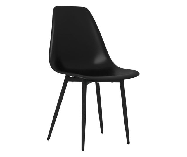 Kuhinjski stoli, 2 kosa, črni, PP