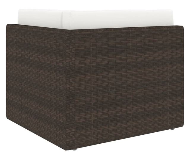 Modularna kutna garnitura, smeđa, poliratan