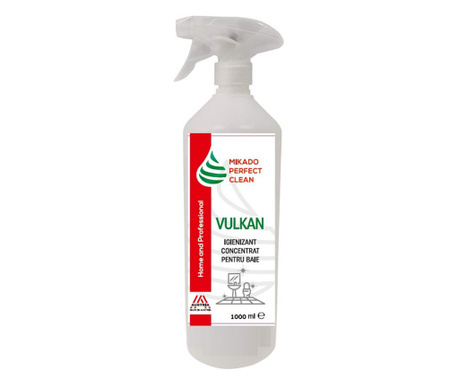 Solutie semiprofesionala pentru curatat obiecte sanitare, Mikado Perfect Clean VULKAN,1 Litru, pentru uz casnic si Horeca