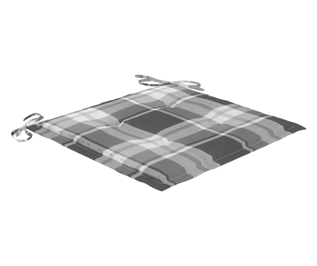 Градински столове с възглавници, 2 бр., Масивно дърво тиково дърво - 7