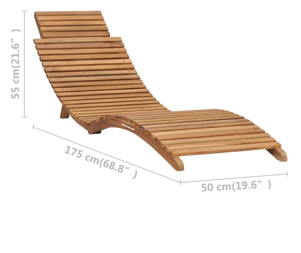 Сгъваем комплект градински мебели, 3 части, масивно тиково дърво - 9