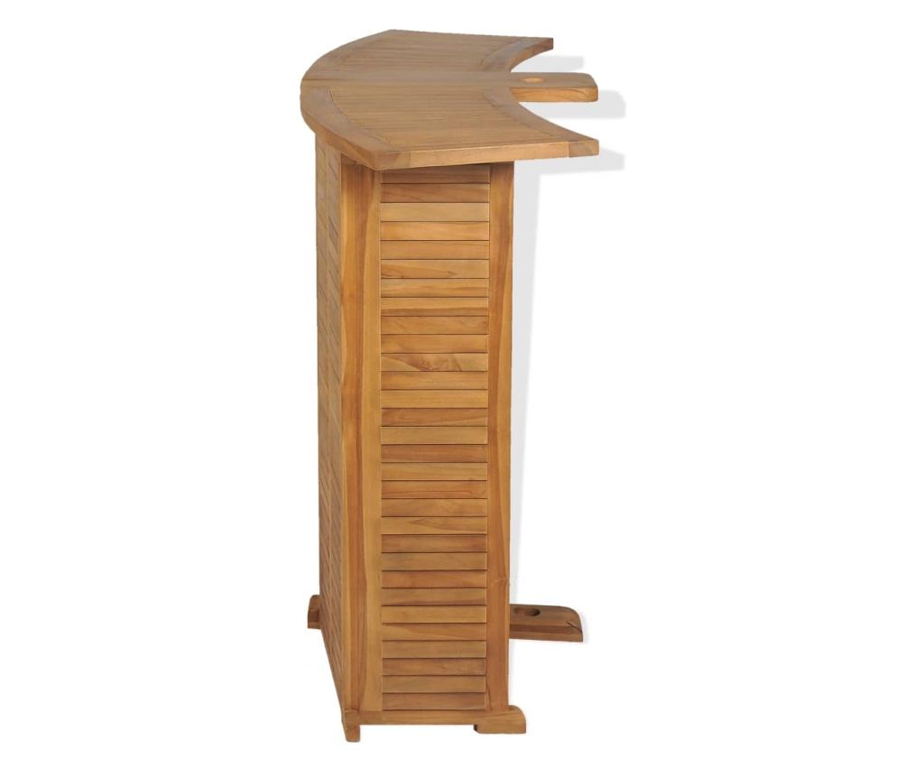 Sklopivi barski stol od masivne tikovine 155 x 53 x 105 cm - 9