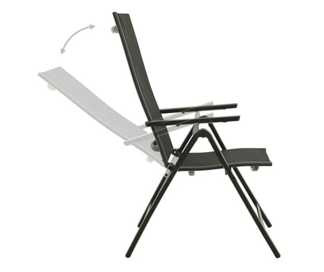 Bistro set namještaja, 5 dijelova, crna i antracit