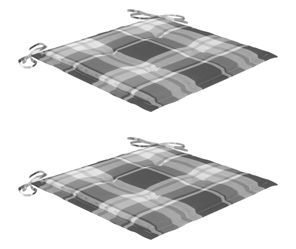 Сгъваеми градински столове, 2 бр., с възглавници, бамбук - 7