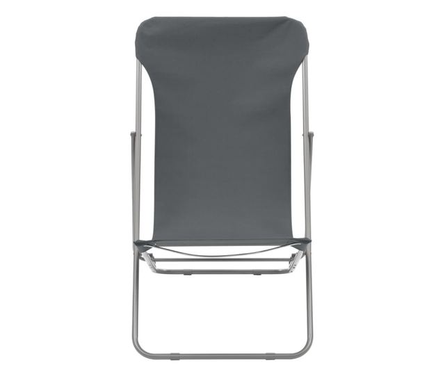 Sklopive stolice za plažu 2 kom čelik i tkanina Oxford sive