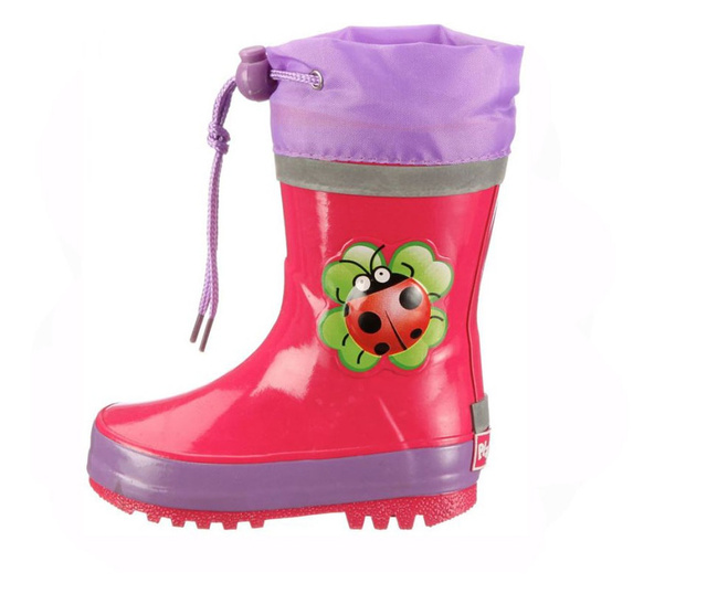 Cizme de ploaie copii, Playshoes, Ladybug, 32/33, 7-8 ani