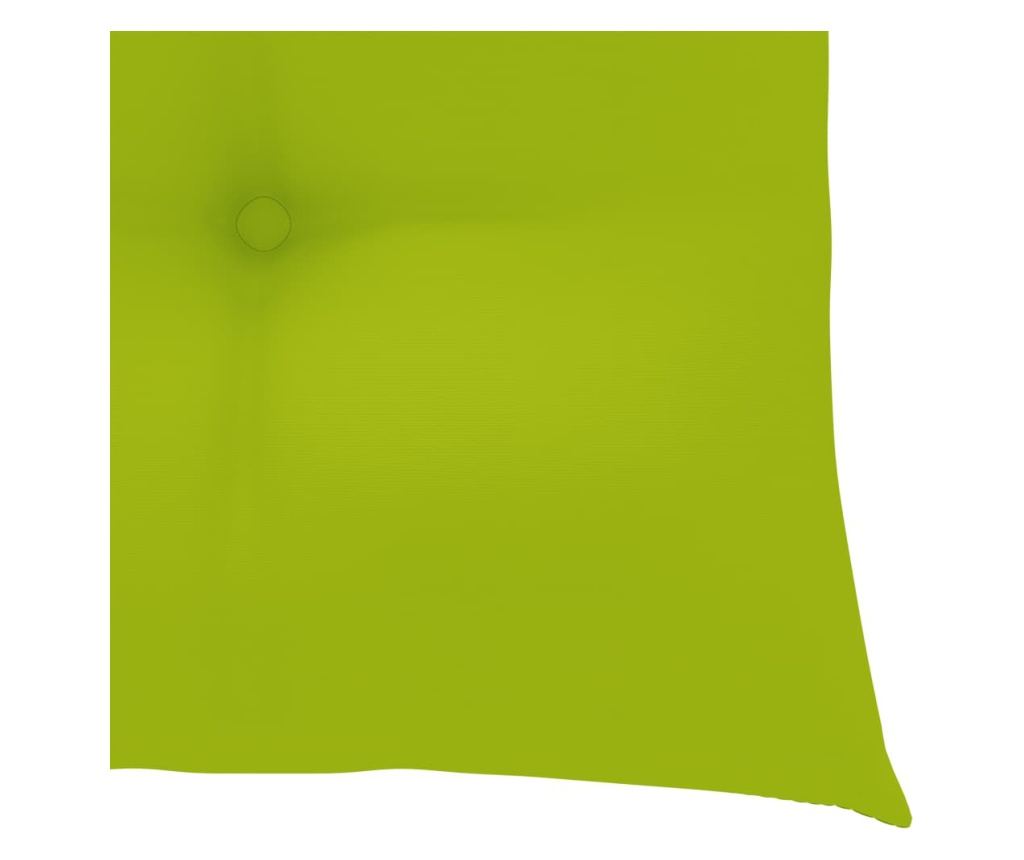 Градински столове с яркозелени възглавници, 2 бр., Масивно тиково дърво - 10