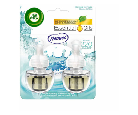 пълнителите за електрически ароматизатор Air Wick Essential Oils Nenuco (2 x 19 ml)