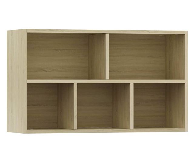 sonomatölgy-színű forgácslap könyv-/tálalószekrény 50x25x80 cm