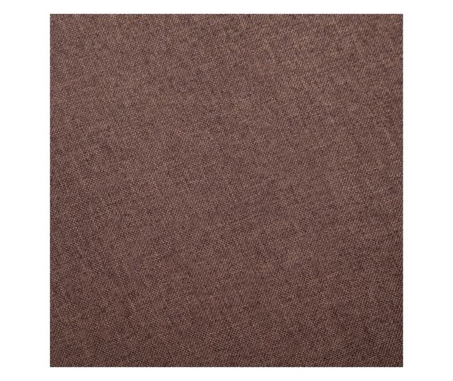 Диван с 3 места, кафяв, текстилна материя