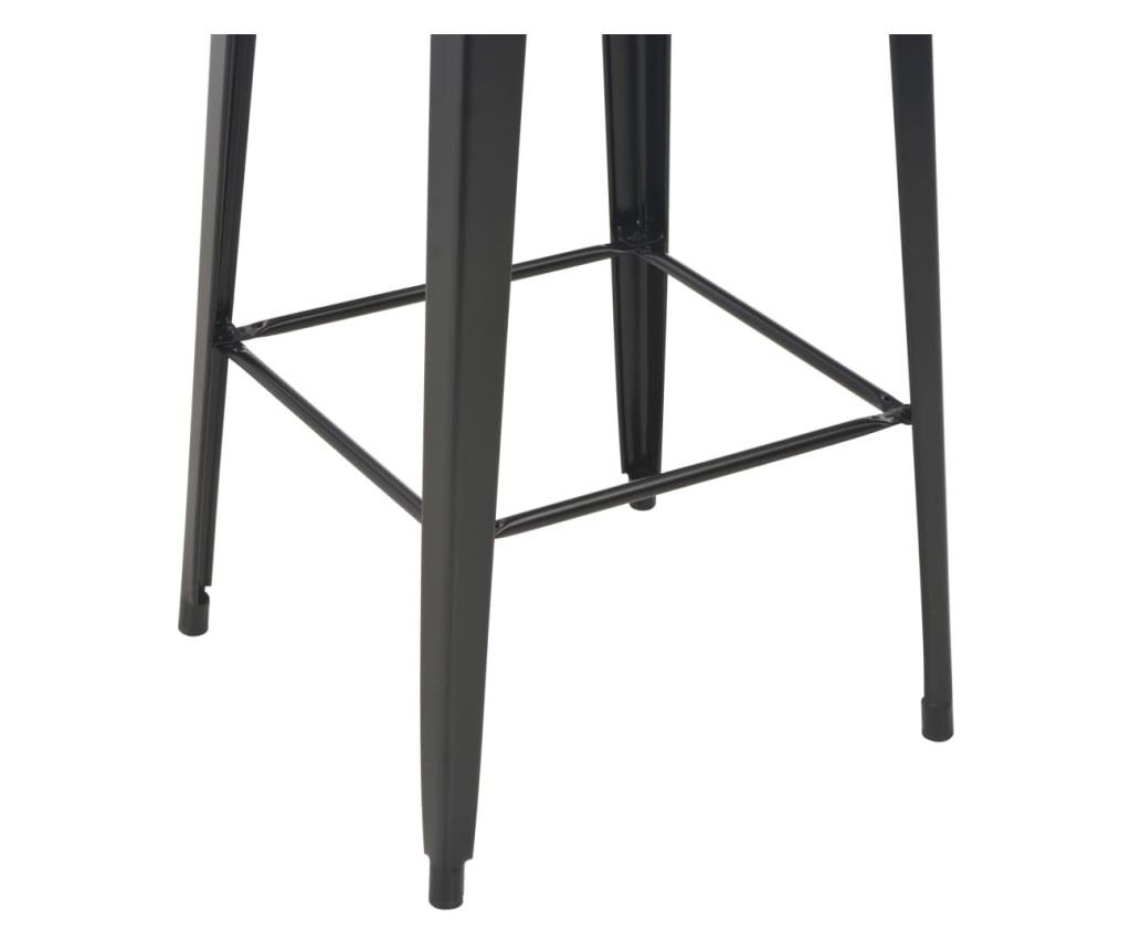 Barski namještaj, 3 komada, crni, čelik - 6