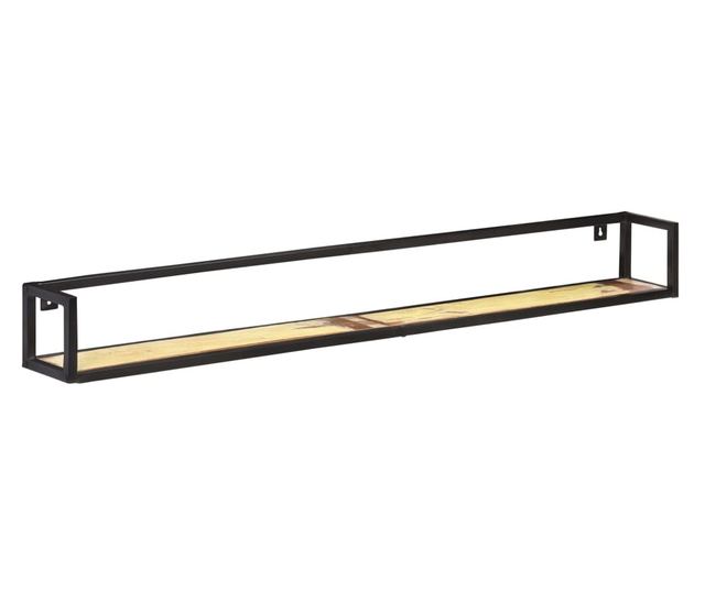2 db tömör újrahasznosított fa fali polc 160 cm