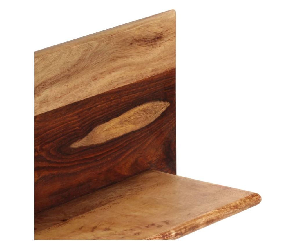 2 db tömör kelet-indiai rózsafa fali polc 58x26x20 cm - 9