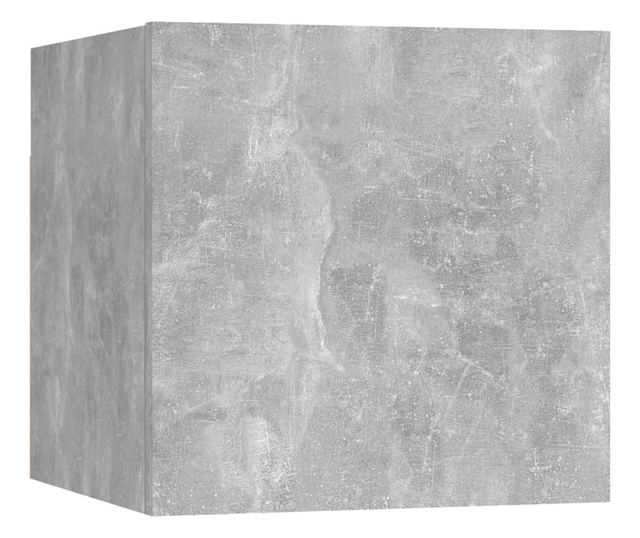 Set TV komoda, 3 kom., siva beton, PAL