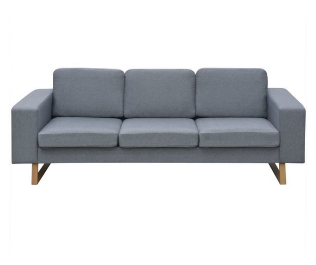 Canapea textila pentru 3 persoane, Gri deschis