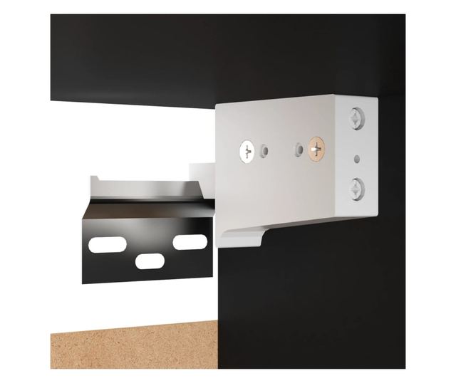 Set TV ormari, 6 komada, crna, PAL