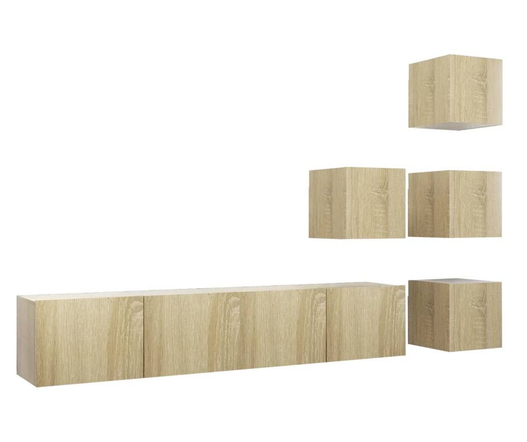 Set TV ormarića, 6 komada, sonoma hrast, iverica - 2