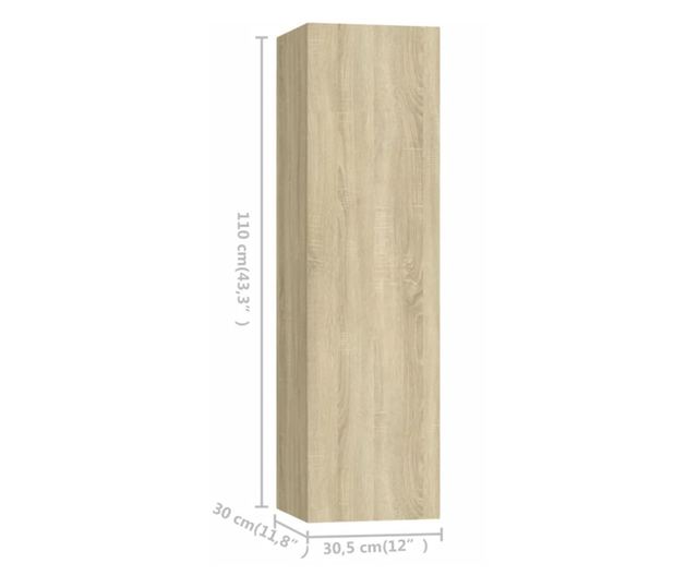 Set TV ormarića, 6 komada, sonoma hrast, iverica