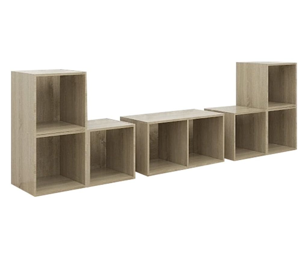 Set TV ormarića, 6 komada, sonoma hrast, iverica - 2