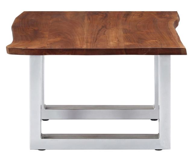 Stolić za kavu, prirodni rubovi, 60x60x40 cm, masivno drvo bagrema