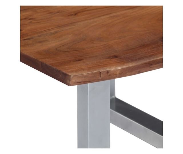 Stolić za kavu, prirodni rubovi, 60x60x40 cm, masivno drvo bagrema