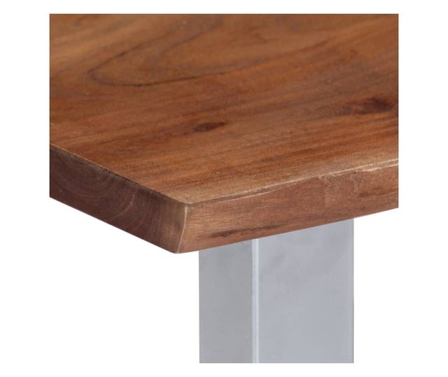 Stolić za kavu, prirodni rubovi, 60x60x40 cm, masivno drvo bagrema