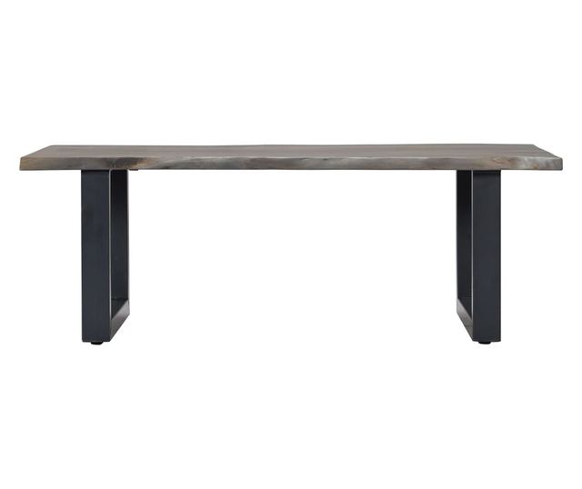 Stolić za kavu, sive prirodne rubove 115x60x40 cm, masivno drvo akacije