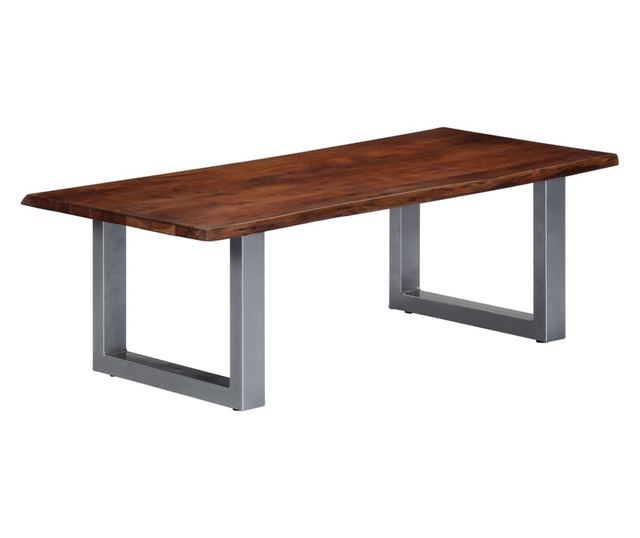 Stolić za kavu, prirodni rubovi, 115x60x40 cm, masivno drvo akacije