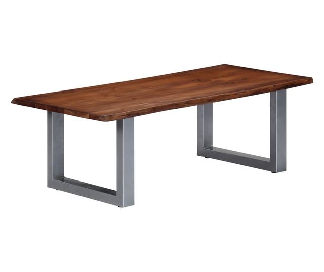 Stolić za kavu, prirodni rubovi, 115x60x40 cm, masivno drvo akacije