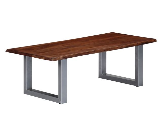 Stolić za kavu, prirodni rubovi, 115x60x40 cm, masivno drvo akacije