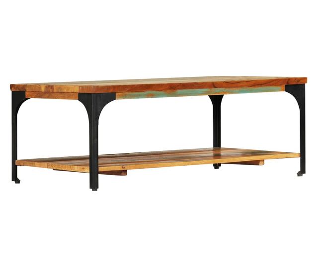 Stolić za kavu s policom, 100 x 60 x 35 cm, reciklirano masivno drvo