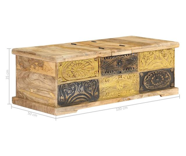 Stolić za kavu, 100 x 50 x 35 cm, masivno drvo manga