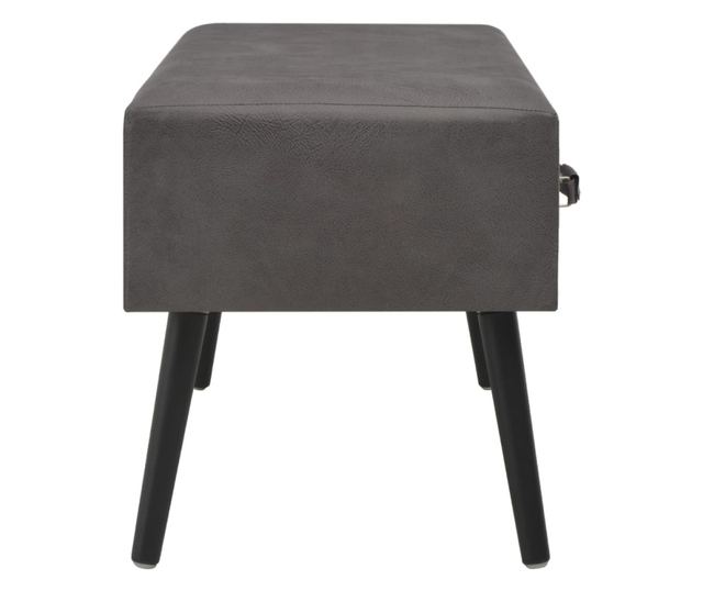 Stolić za kavu, siva, 80 x 40 x 46 cm, eko koža