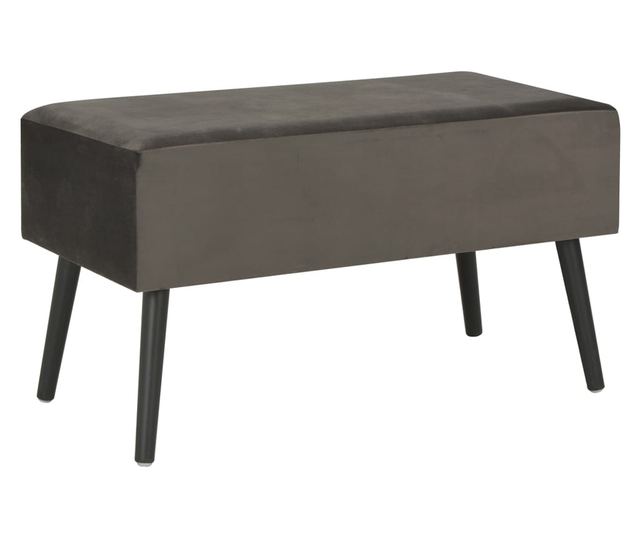 Stolić za kavu, siva, 80 x 40 x 46 cm, baršun