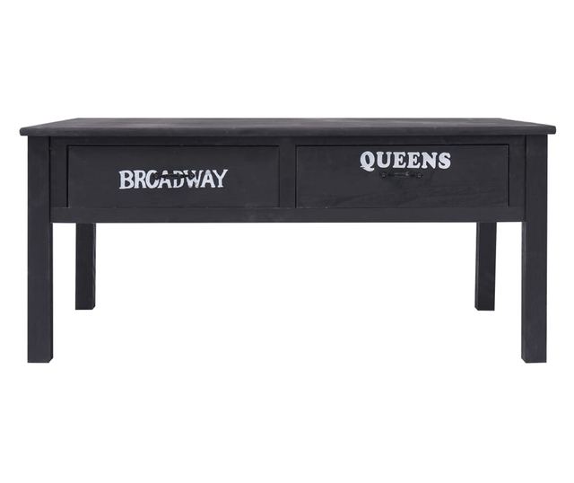 Stolić za kavu, crni, 100 x 50 x 45 cm, drvo