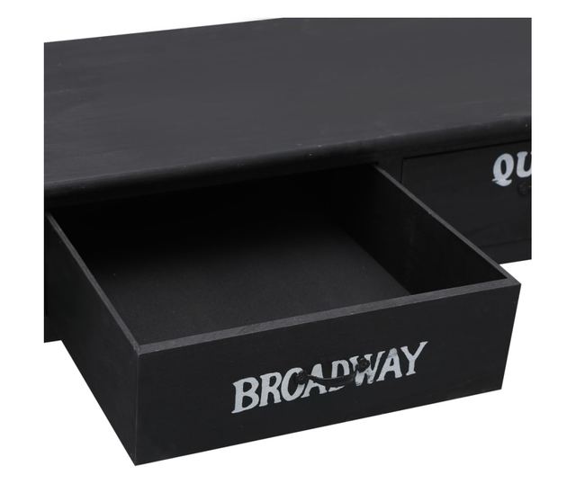 Stolić za kavu, crni, 100 x 50 x 45 cm, drvo