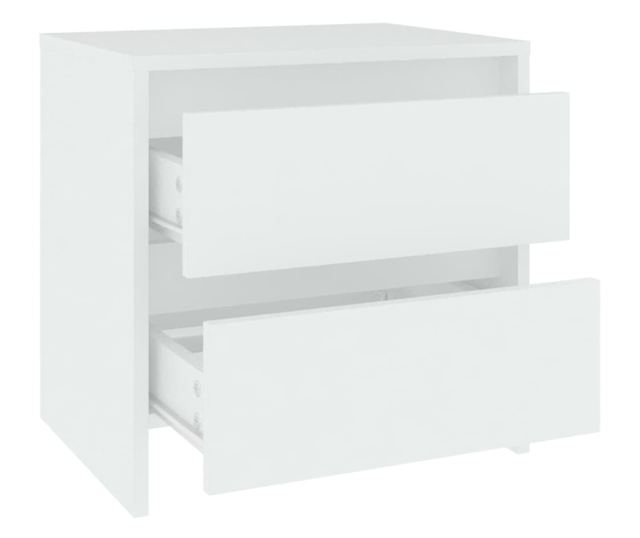 Stolik nocny, biały, 45x34,5x44,5 cm, płyta wiórowa
